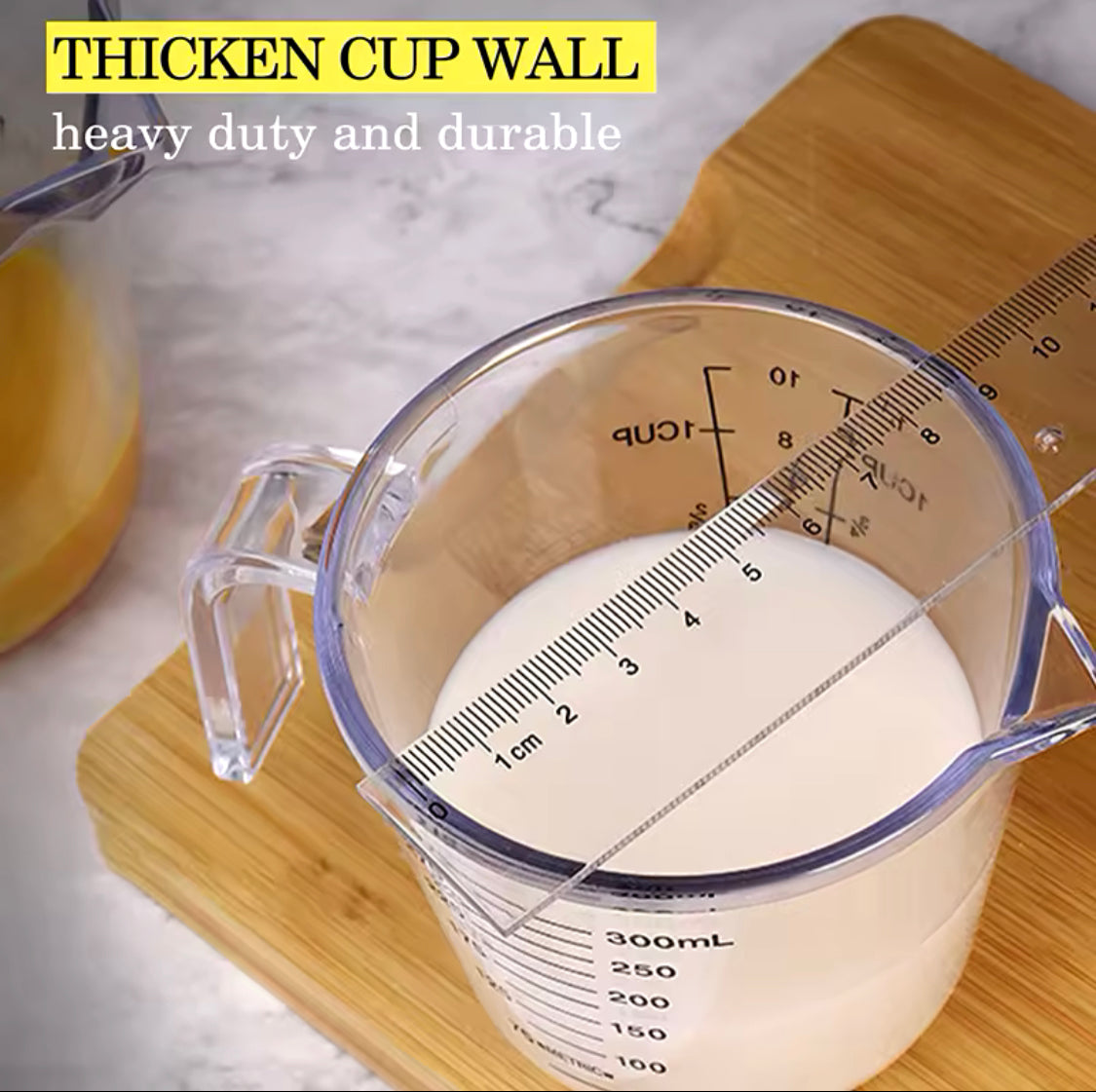 600ML Liquid Measuring Cup, Transparent Measuring Cup With Handle, Heat Resisting Plastic Water Scale Measuring Jar 600ML Liquid Measuring Cup, Transparent Measuring Cup With Handle, Heat Resisting Plastic Water Scale Measuring Jar